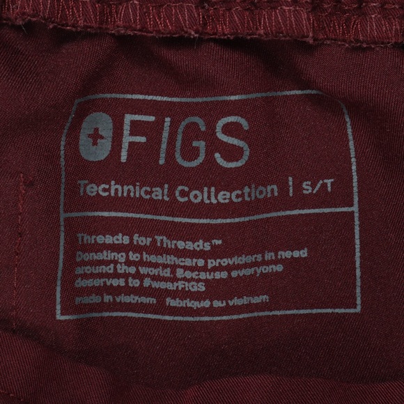 Figs Technical Collection Scrub Set Womens Burgandy Red S/T Catarina & Yola - Picture 8 of 16